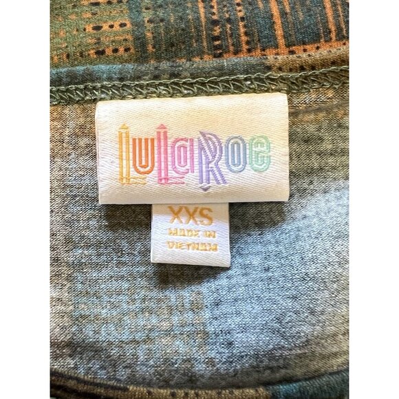 LuLaRoe Green Color Block Shirt Size XXS Preppy Colorful Retro Comfort Modern‎ - Picture 3 of 11